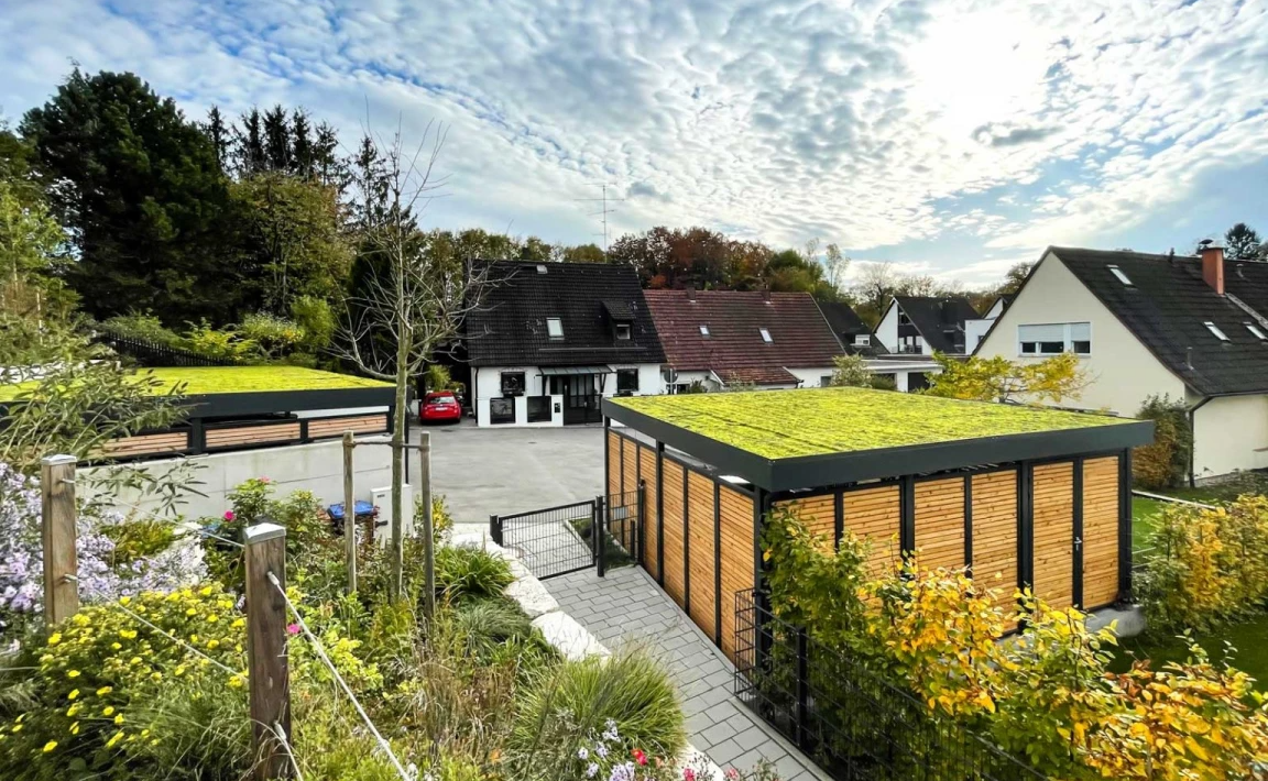 Carport mit Dachbegrünung