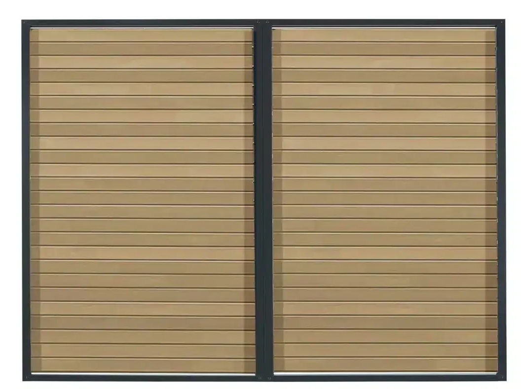 Sichtschutzelement Holz, blickhemmende Lattung Rhombus-Profil, Farbton pyrit