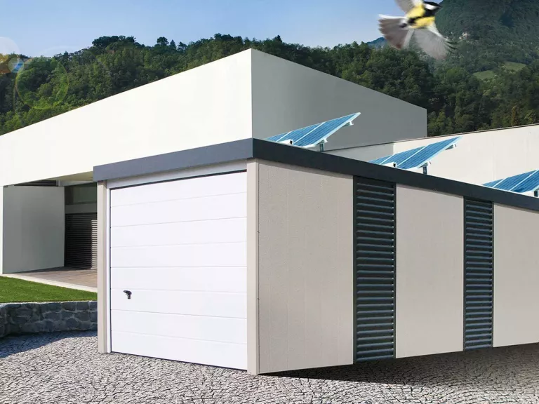 Garage mit Vorrüstung für Photovoltaik / Solarpanels